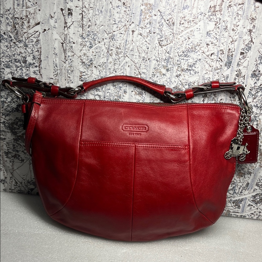 Coach 12683 Vintage Red Hobo Purse